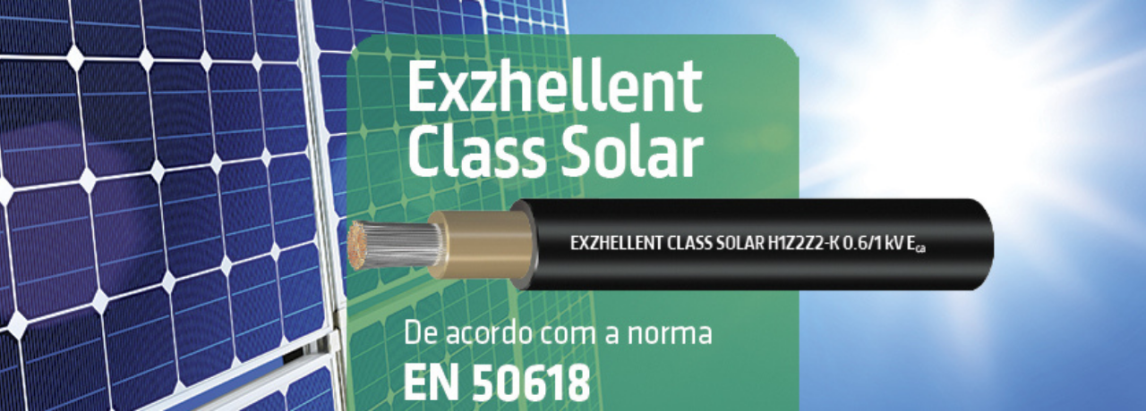 Novo cabo Exzhellent Class Solar para instalações fotovoltaicas de acordo com a norma europeia EN 50618